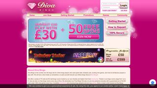 Online Bingo for Divas! Fab £50 Welcome Pack + Free Spin of the ...