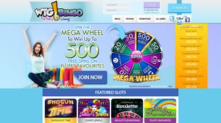 WTG Bingo | A Winning Bingo Site | Win up to 500 Free Spins!