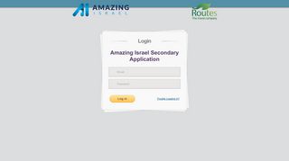 Login - Secondary Application - Amazing Israel