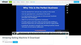 Amazing Selling Machine 9 Download on Vimeo