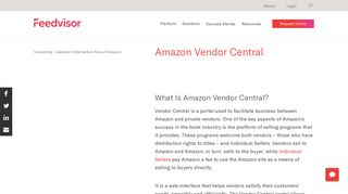 Amazon Vendor Central | Amazon Seller University | Feedvisor