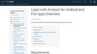 Login with Amazon for Android and Fire Apps Overview | Login with ...