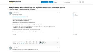 Registering an Android app for login with amazon. Appstore app ID ...