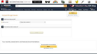Account & Login Issues - Amazon.com