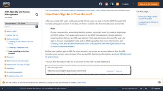 How Users Sign In to Your Account - AWS Documentation - Amazon.com
