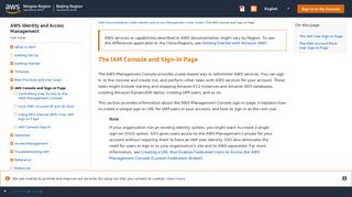 The IAM Console and Sign-in Page - AWS Identity and Access ...