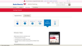 Bank of America Mobile Banking for Kindle Fire™