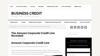 The Amazon Corporate Credit Line Revealed