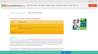 Amazon Career Choice Program | ExploreHealthCareers.org
