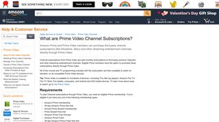 Amazon.com Help: About Prime Video Channels