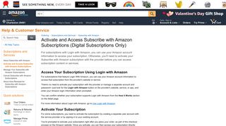 Amazon.com Help: Activate and Access Subscribe with Amazon ...