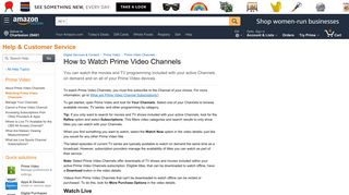 Amazon.com Help: Watching Prime Video Channels