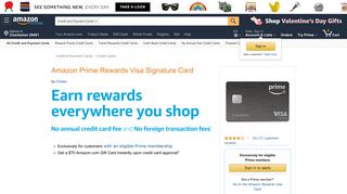 Amazon.com: Amazon Prime Rewards Visa Signature Card: Credit ...