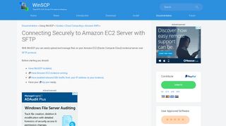 Connecting Securely to Amazon EC2 Server with SFTP :: WinSCP