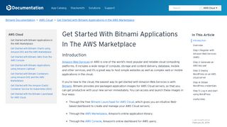 Get Started with Bitnami Applications in the AWS Marketplace