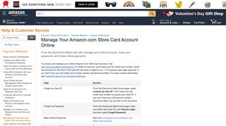 Manage your Amazon.com Store Card Account Online