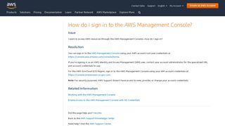 Sign In to the AWS Management Console - Amazon.com