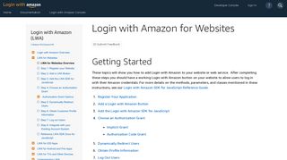 Login with Amazon for Websites - Amazon Developer