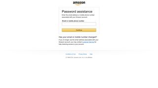 Amazon Password Assistance - Amazon.com