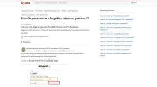 How to recover a forgotten Amazon password - Quora