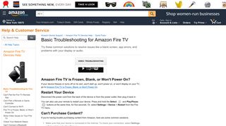 Amazon.com Help: Basic Troubleshooting for Fire TV