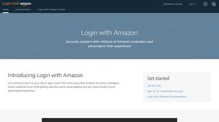 Login With Amazon | Secure Login Service | Amazon Developer Portal