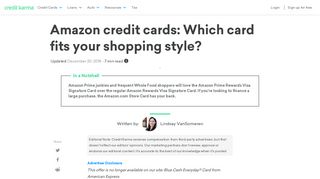 Review and compare 4 Amazon credit cards | Credit Karma
