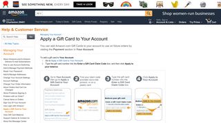 Amazon.com Help: Apply a Gift Card to Your Account