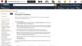 Amazon.com Help: Proceed to Checkout