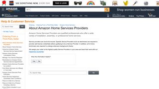 Amazon.com Help: About Amazon Home Services Providers