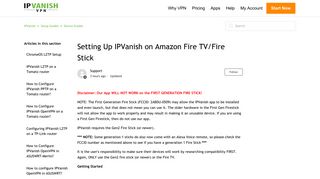 Setting Up IPVanish on Amazon Fire TV/Fire Stick – IPVanish
