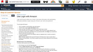 Amazon.com Help: Use Login with Amazon