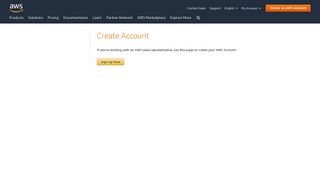 Create Account - AWS - Amazon.com