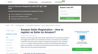 Amazon Seller Registration - How to register as Seller on Amazon?
