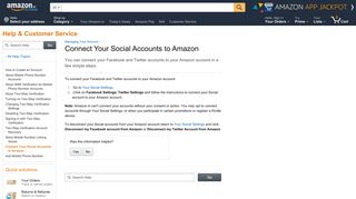 Amazon.in Help: Connect Your Social Accounts to Amazon