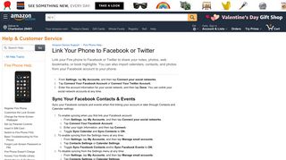Amazon.com Help: Link Your Phone to Facebook or Twitter