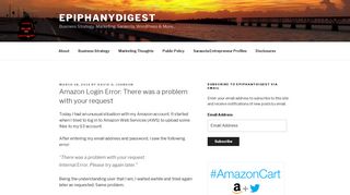Amazon Login Error: There was a problem with your request ...