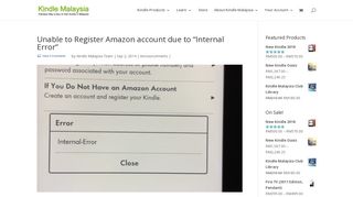 Unable to Register Amazon account due to 