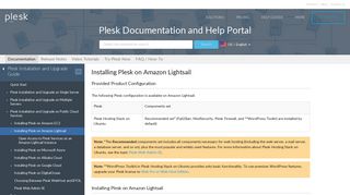 Installing Plesk on Amazon Lightsail - Plesk Documentation