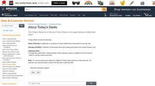 Amazon.com Help: About Today's Deals