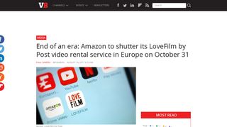 End of an era: Amazon to shutter its LoveFilm by Post video rental ...
