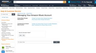 Amazon.co.uk Help: Managing Your Amazon Music Account