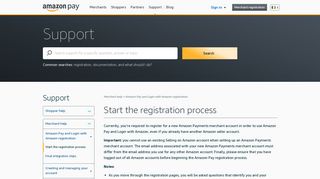Registration process - Amazon Pay