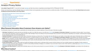 Amazon Privacy Notice - Amazon Payee Central