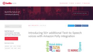 Introducing 50+ additional Text-to-Speech voices with Amazon Polly ...
