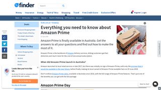 Everything you need to know about Amazon Prime | finder.com.au