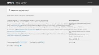 Watching HBO on Amazon Prime Video Channels – HBO GO