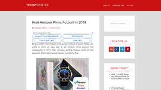 Free Amazon Prime Account in 2018(100% work) - Techwebsites