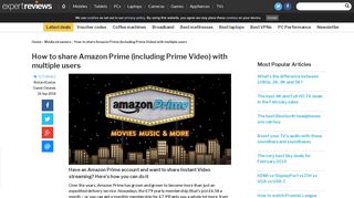 How to share Amazon Prime (including Prime Video) with multiple ...