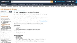 Amazon.co.uk Help: Share Your Amazon Prime Benefits